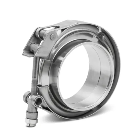 Abraçadeira em aço inox V-Band 2,5" com engate quick Bärenwald