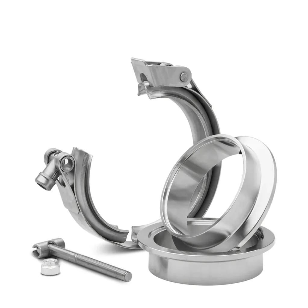 Abraçadeira em aço inox V-Band 2,5" com engate quick Bärenwald — foto 7