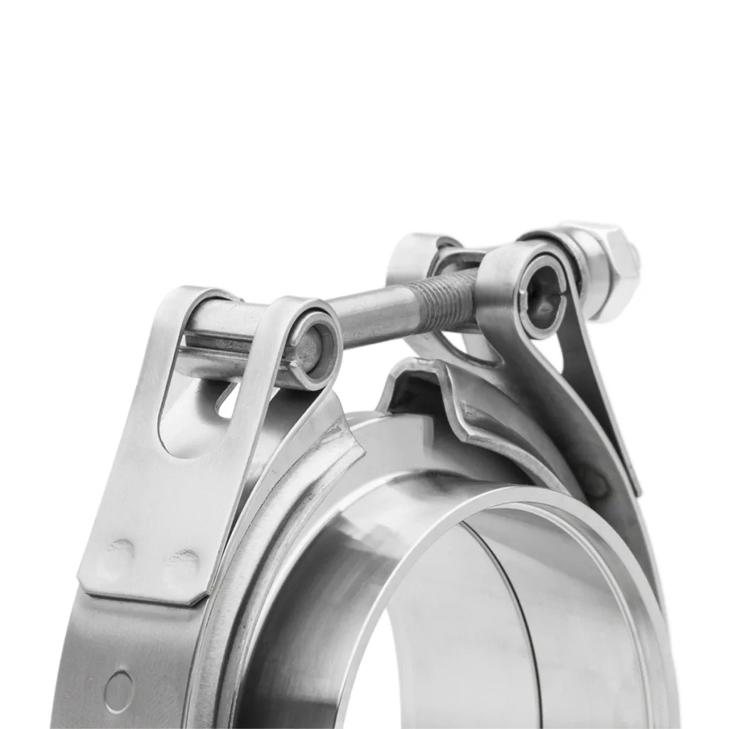 Abraçadeira em aço inox V-Band 2,5" com engate standard Bärenwald — foto 3