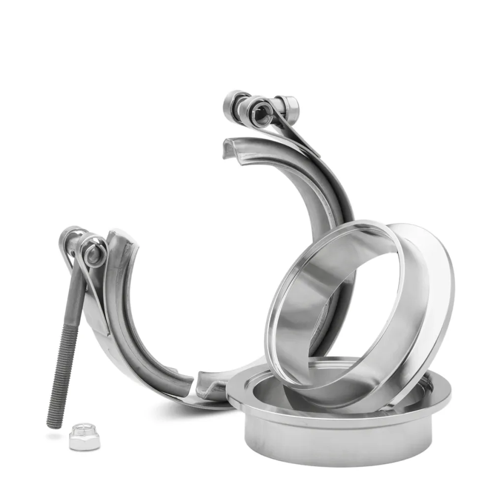 Abraçadeira em aço inox V-Band 2,5" com engate standard Bärenwald — foto 7