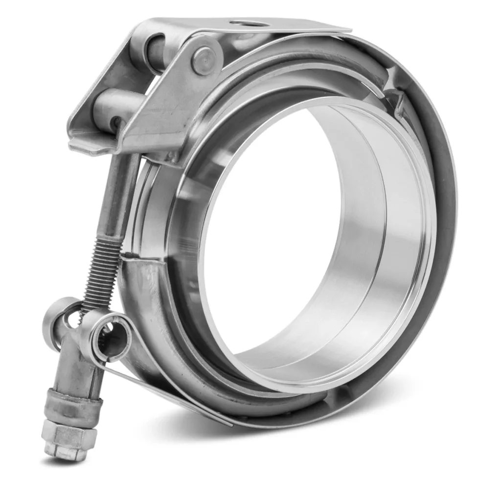 Abraçadeira em aço inox V-Band 3" com engate quick Bärenwald