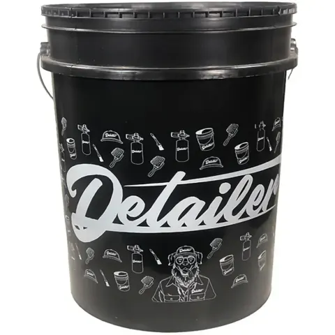 Balde preto e branco para lavagem automotiva Detailer (19 litros)