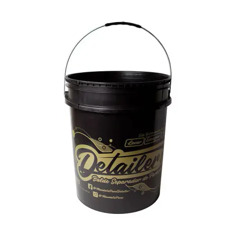 Balde preto para lavagem automotiva Detailer (19 litros)