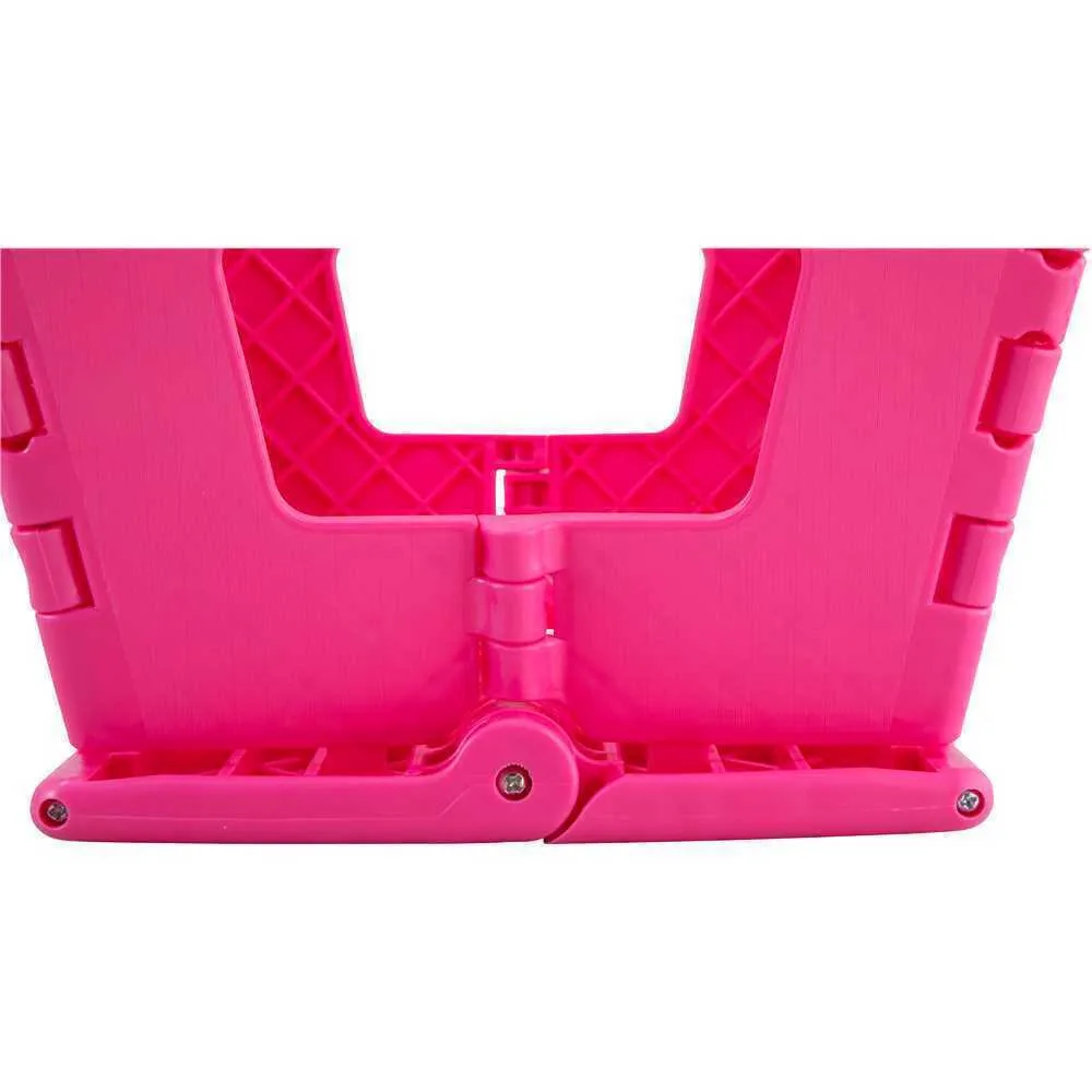 Banqueta plástica dobrável Vonder (220mm de altura - Rosa) — foto 13
