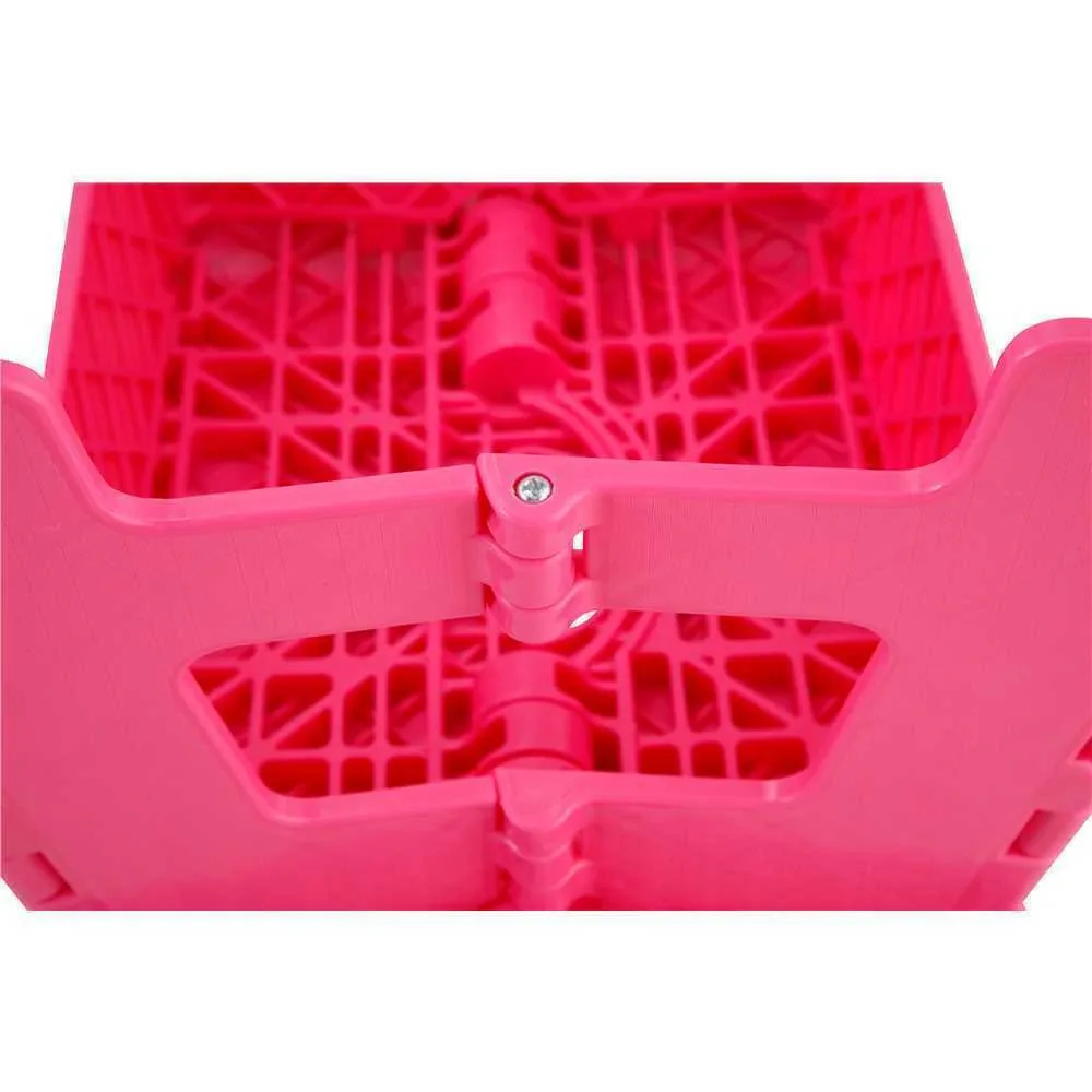 Banqueta plástica dobrável Vonder (220mm de altura - Rosa) — foto 14