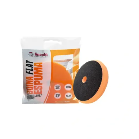Boina Espuma Flat SV de corte Leve / Refino Lincoln (5,5 polegadas - laranja)