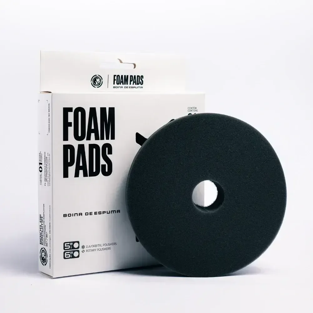 Boina Espuma Lustro Wolf Pads (3 polegadas - Preta)