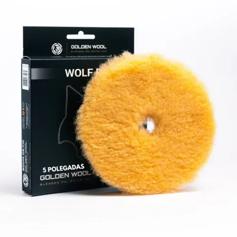 Boina Lã Natural Golden Wool Corte Wolf Pads (5 polegadas)