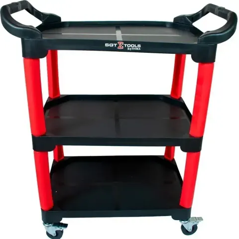 Carrinho para ferramentas 3 bandejas Sigma Tools (Vermelho)