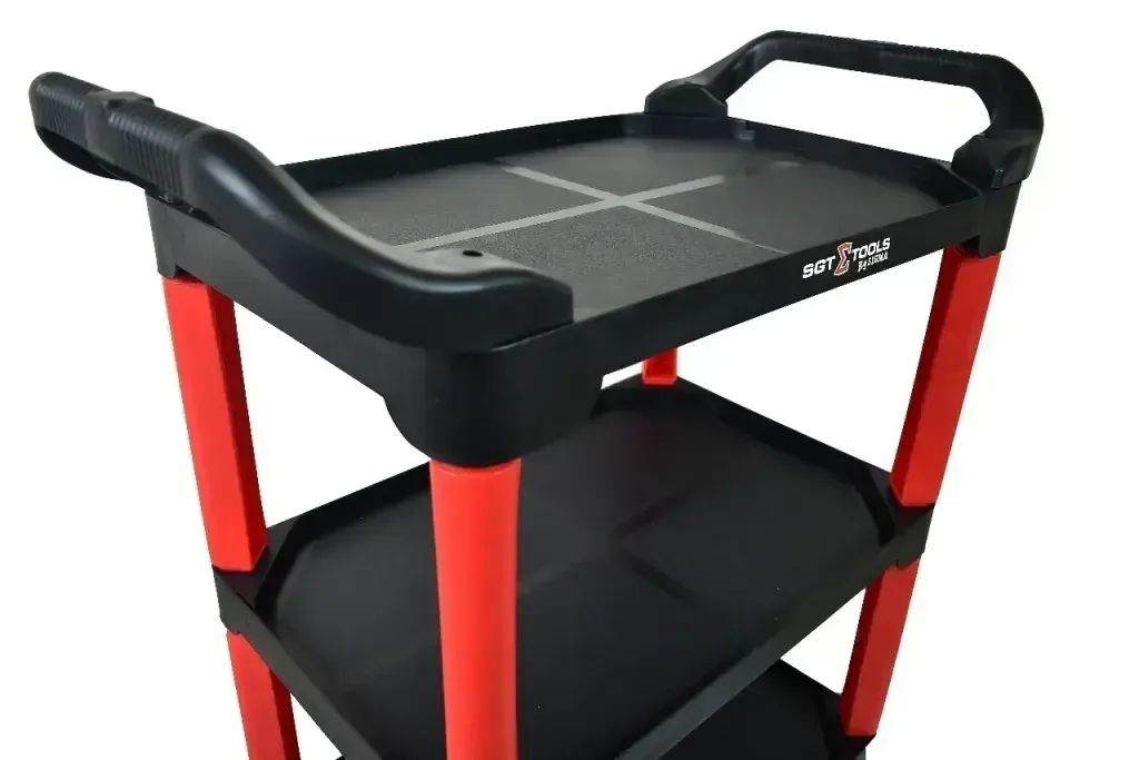 Carrinho para ferramentas 3 bandejas Sigma Tools (Vermelho) — foto 2