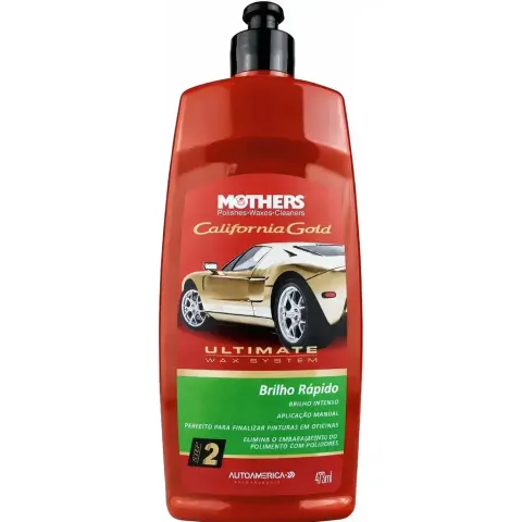 Cera Brilho Rápido California Gold sem silicone Mothers (473ml)