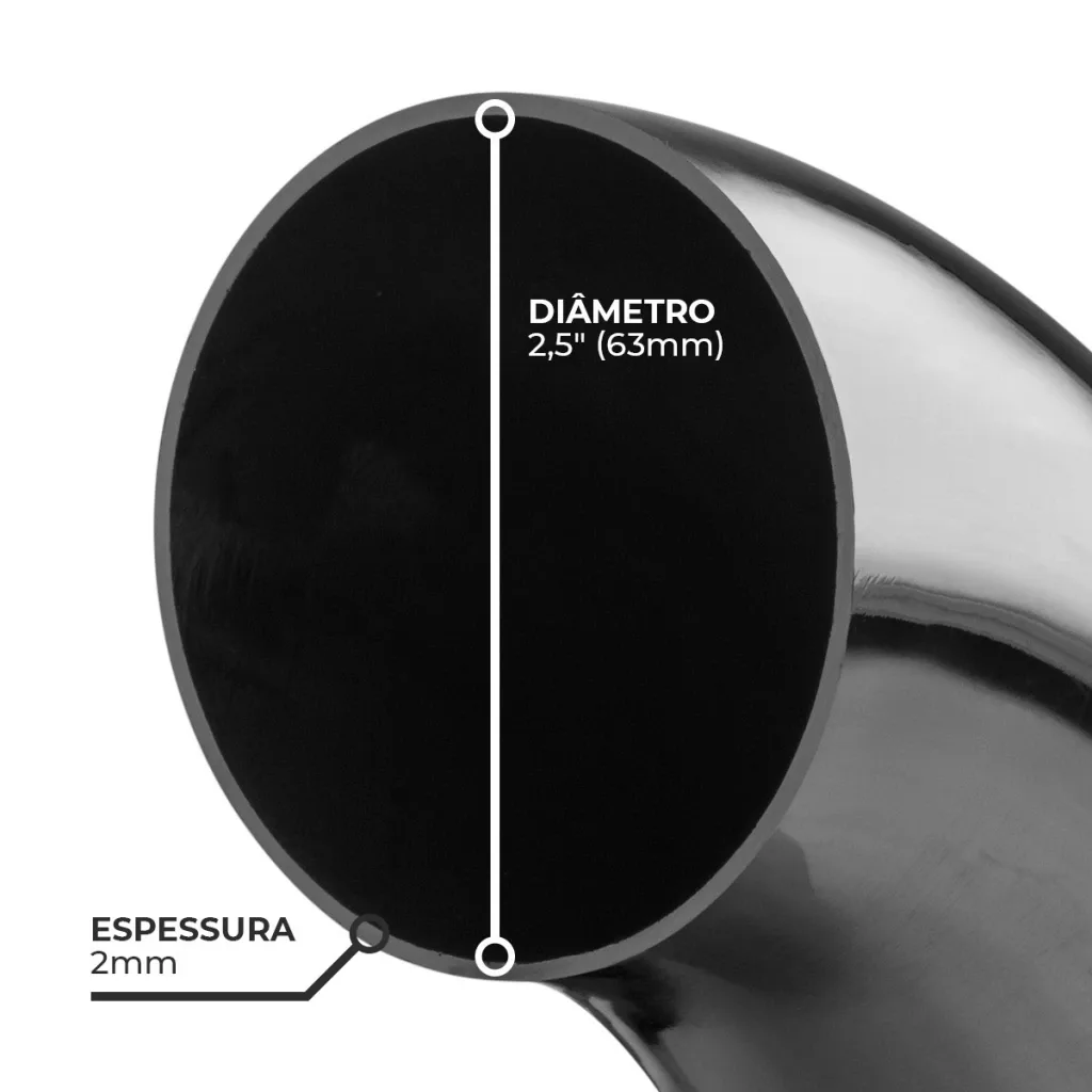 Curva 90° em inox Bärenwald (2,5 polegadas) — foto 4
