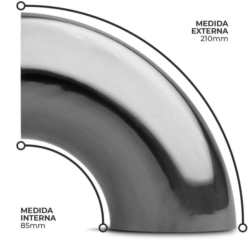 Curva 90° em inox Bärenwald (3 polegadas) — foto 3