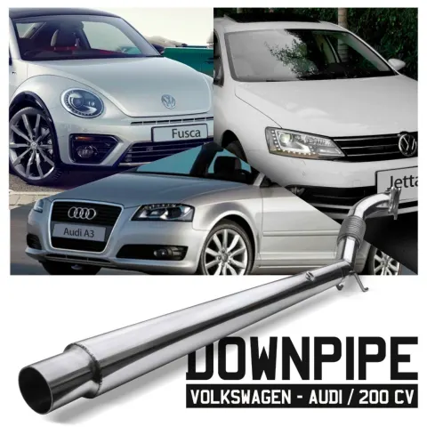 Downpipe Inox 304 Barenwald VW Jetta/Fusca/Audi A3 TSi 200CV EA888
