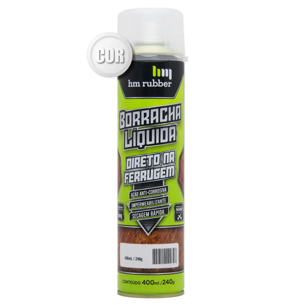 Envelopamento em spray HM Rubber Branco Fosco (400ml)
