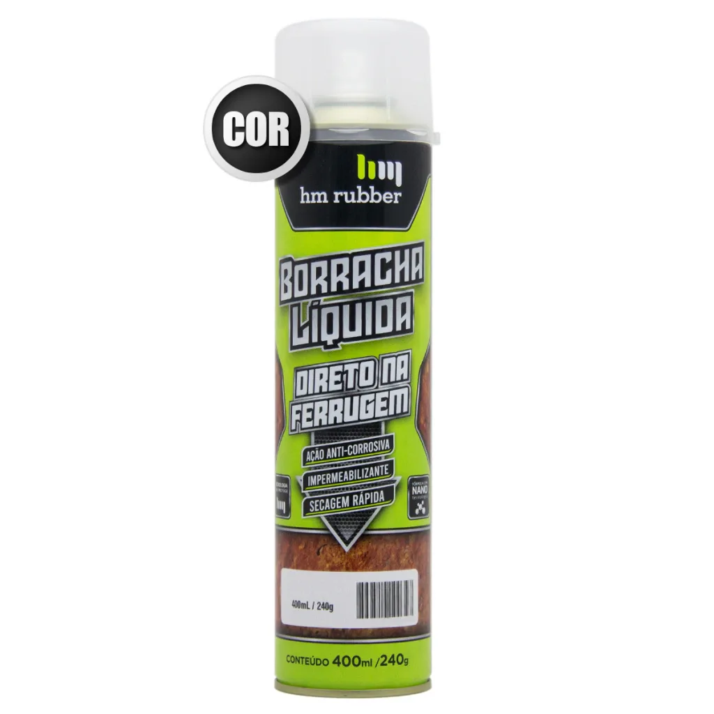 Envelopamento em spray HM Rubber Preto Fosco (400ml)
