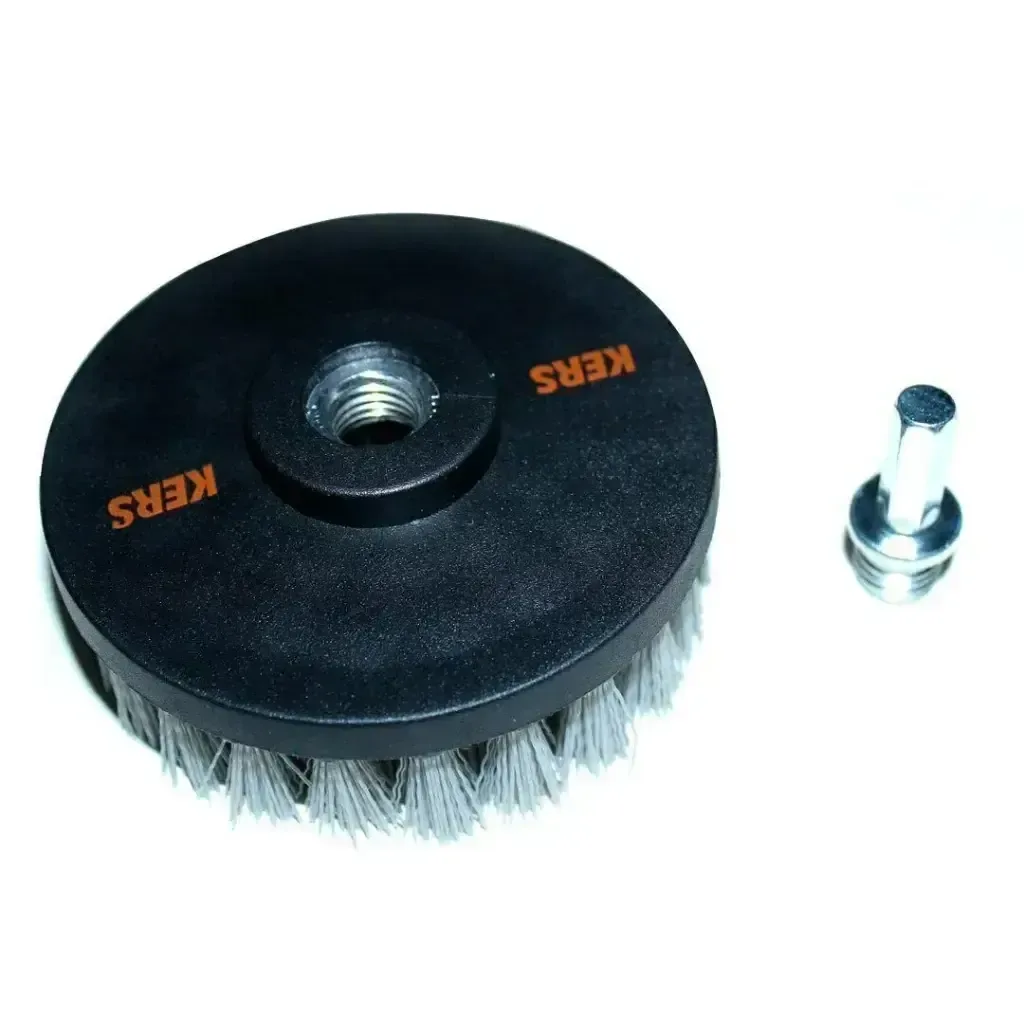 Escova rotativa média Kers 100mm - Acompanha adaptador para furadeira — foto 2