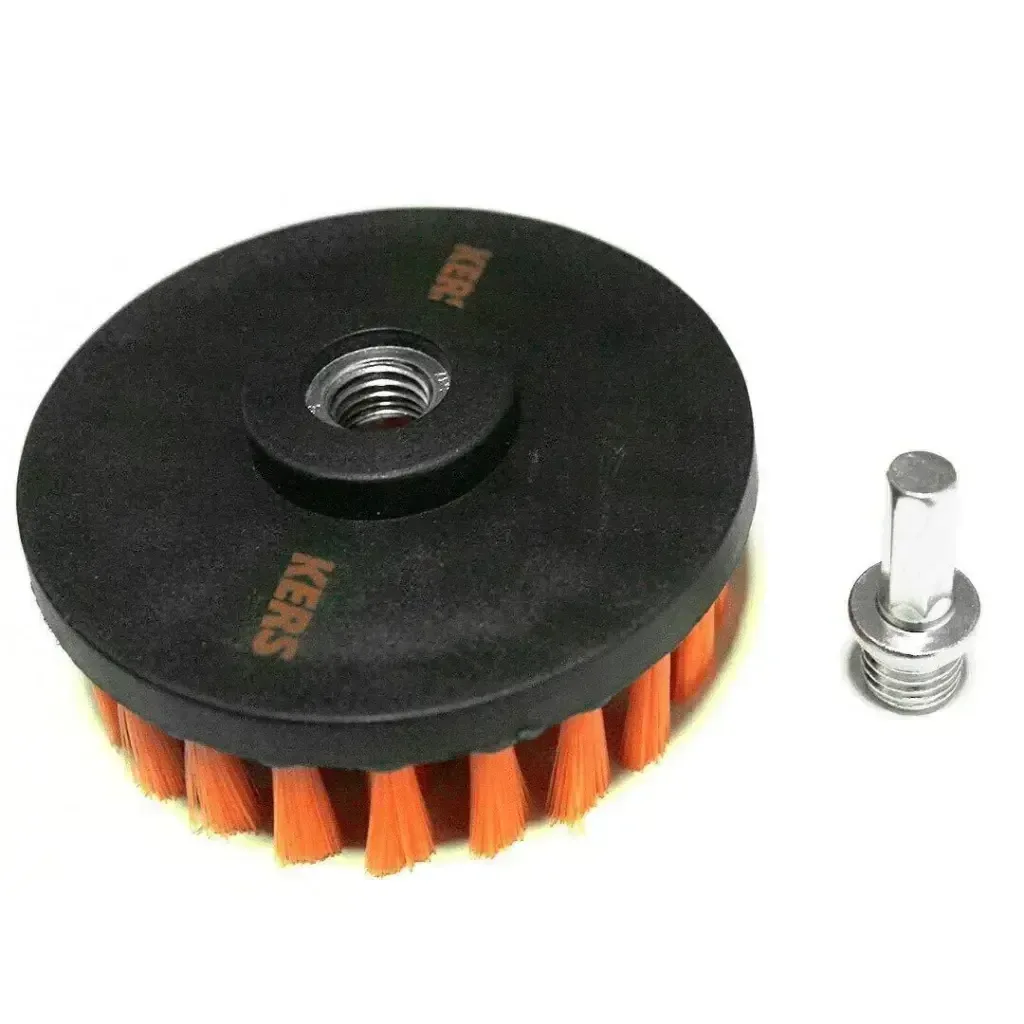 Escova rotativa suave Kers 120mm - Acompanha adaptador para furadeira — foto 2