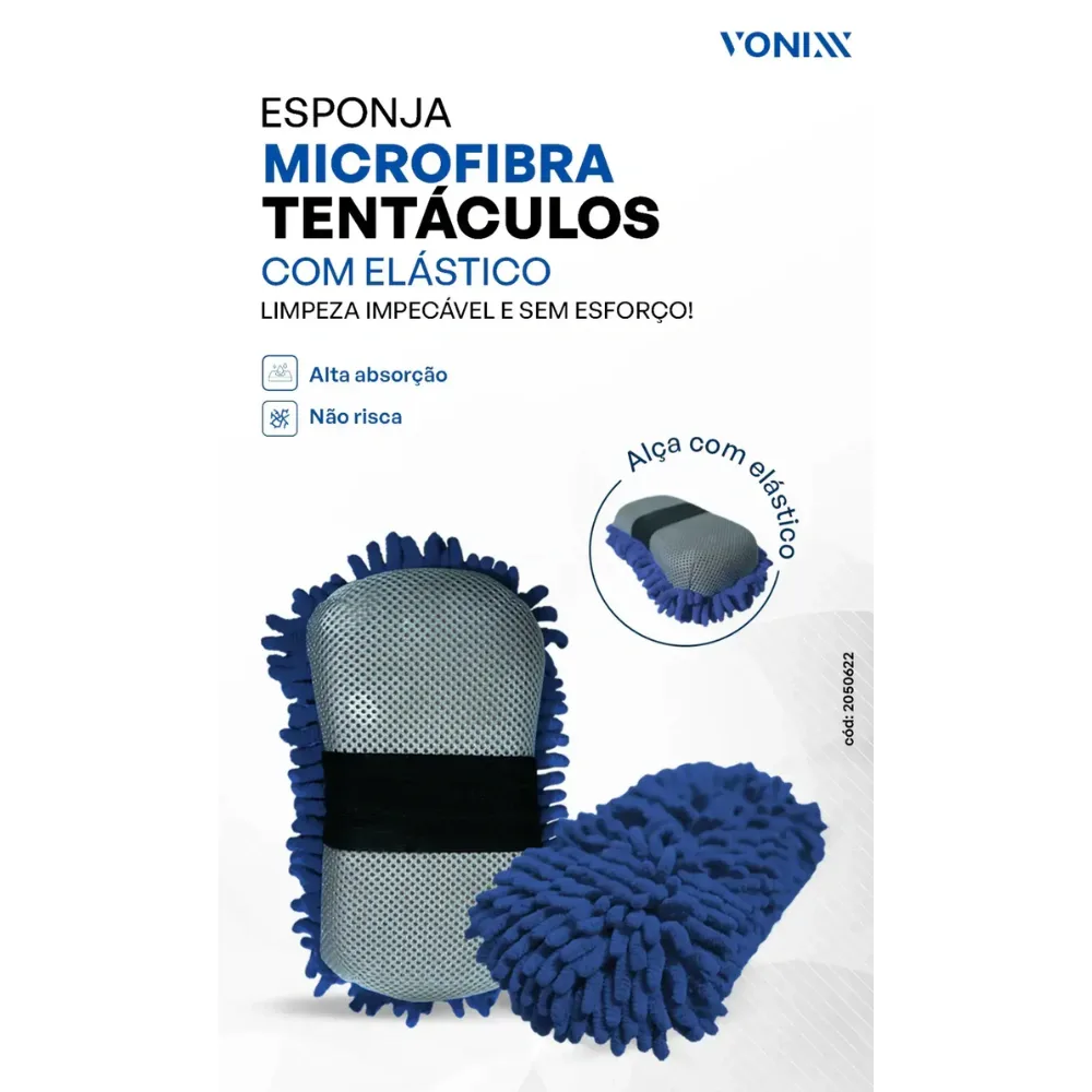 Esponja de microfibra Tentáculos com Elástico Vonixx — foto 2