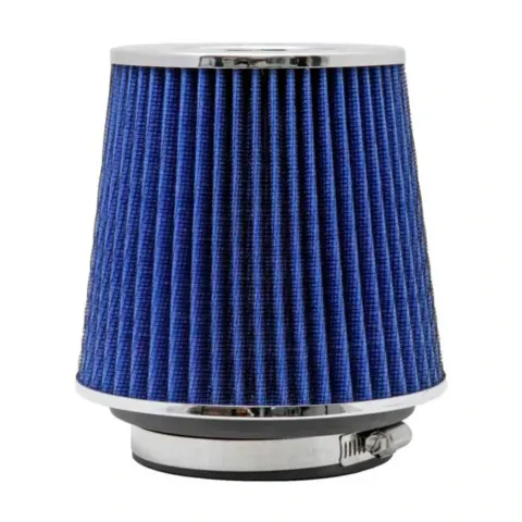 Filtro de ar esportivo K&N cônico duplo fluxo (azul)