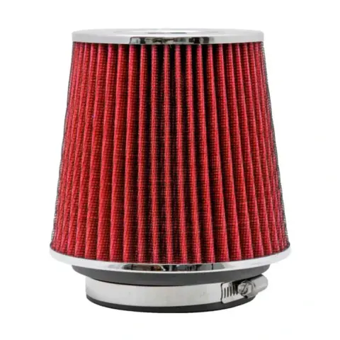 Filtro de ar esportivo K&N cônico duplo fluxo (vermelho)