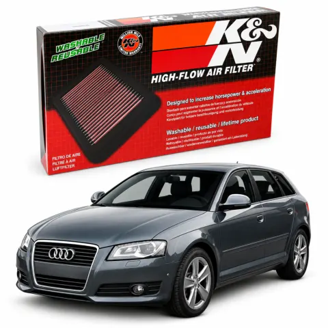 Filtro de ar esportivo K&N inbox Audi A3 2.0 TFSI 2009+
