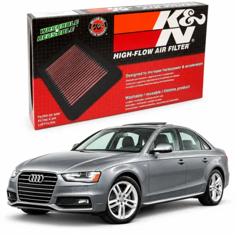 Filtro de ar esportivo K&N inbox Audi A4 2.0T 2008 a 2016