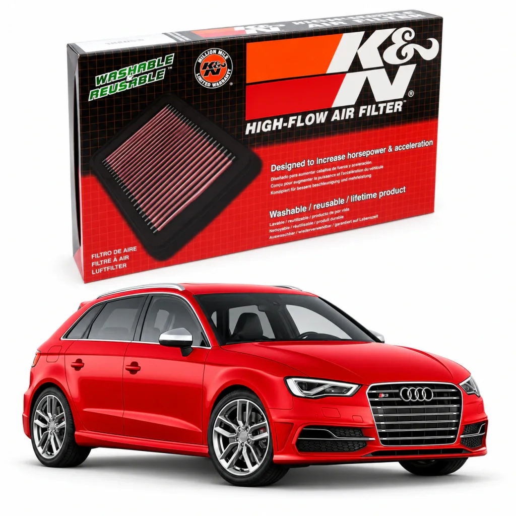 Filtro de ar esportivo K&N inbox Audi S3 2.0 2013 / 2016