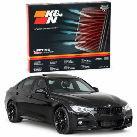 Filtro de ar esportivo K&N inbox BMW 335i N55 3.0