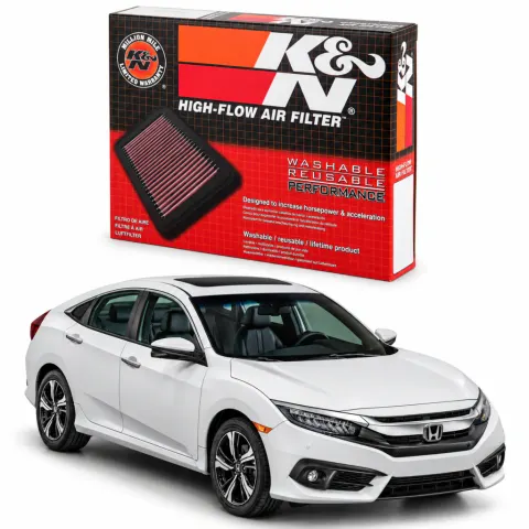 Filtro de ar esportivo K&N inbox Honda Civic 1.5 Turbo 2017+