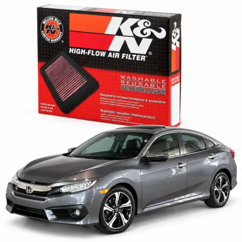 Filtro de ar esportivo K&N inbox Honda Civic 2.0 2017+
