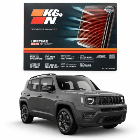 Filtro de ar esportivo K&N inbox Jeep Renegade