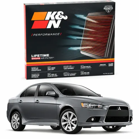 Filtro de ar esportivo K&N inbox Mitsubishi Lancer 2.0 (2010 a 2012)