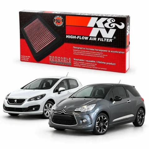Filtro de ar esportivo K&N inbox Peugeot/Citroen 1.6 Turbo (THP)