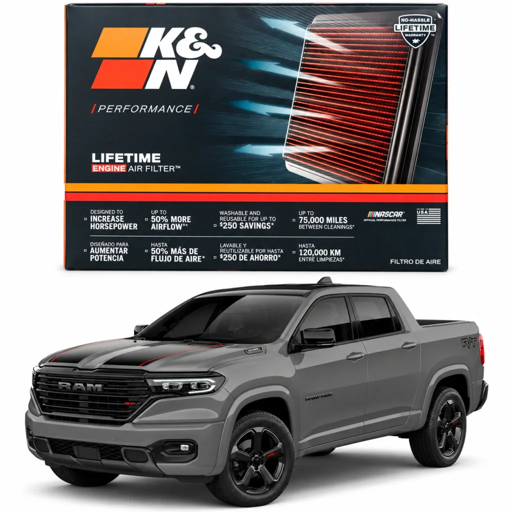 Filtro de ar esportivo K&N inbox RAMPAGE RT 2.0 GASOLINA