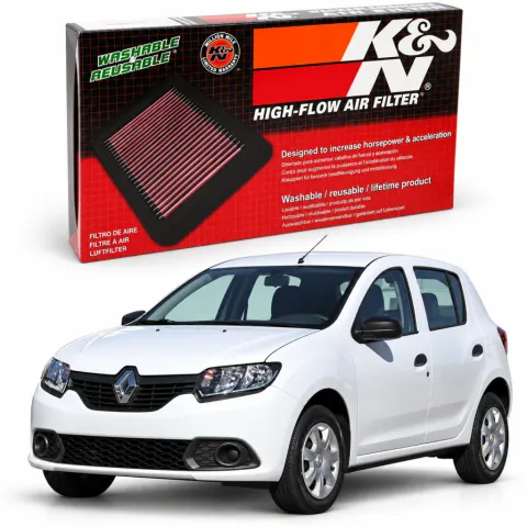 Filtro de ar esportivo K&N inbox Renault Sandero GT 1.6 8v