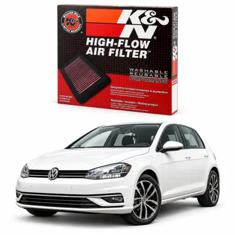 Filtro de ar esportivo K&N inbox Volkswagen Golf 1.0 TSi