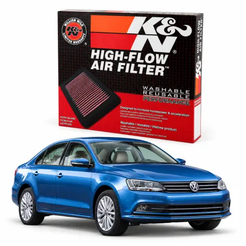 Filtro de ar esportivo K&N inbox Volkswagen Jetta 1.4 TSI
