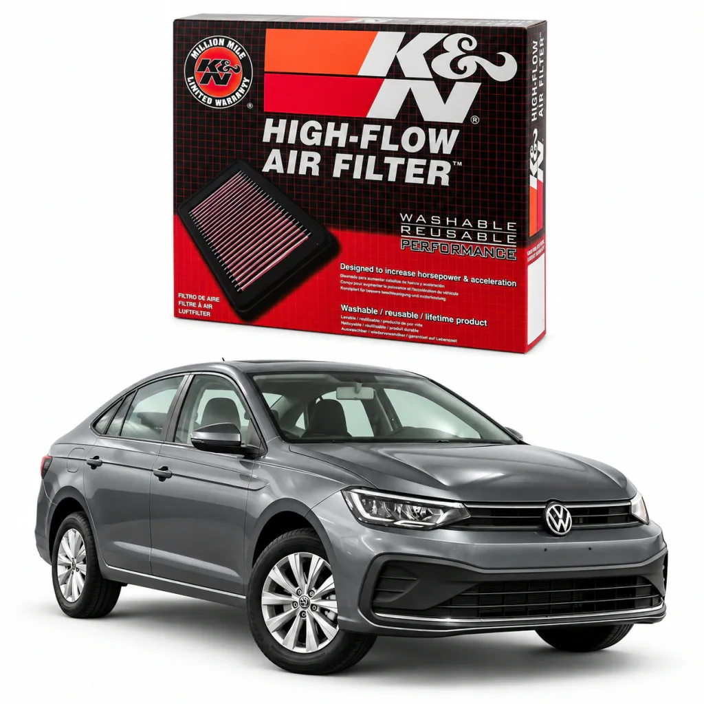 Filtro de ar esportivo K&N inbox Volkswagen Virtus 1.0 TSi