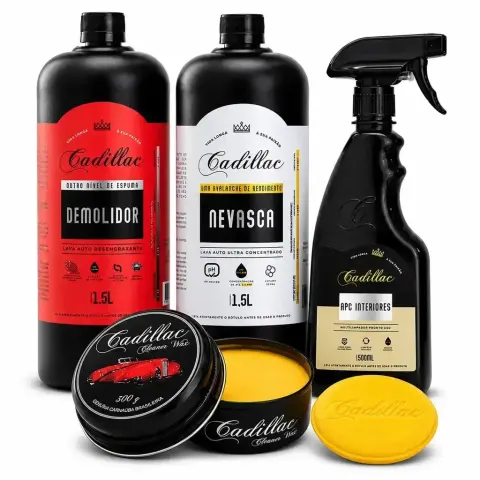Kit Cadillac Lavagem Cuidado e Proteção