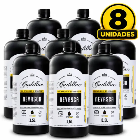 Kit com 8 Shampoo Nevasca 1,5L Ultra Concentrado 1:1600 Cadillac