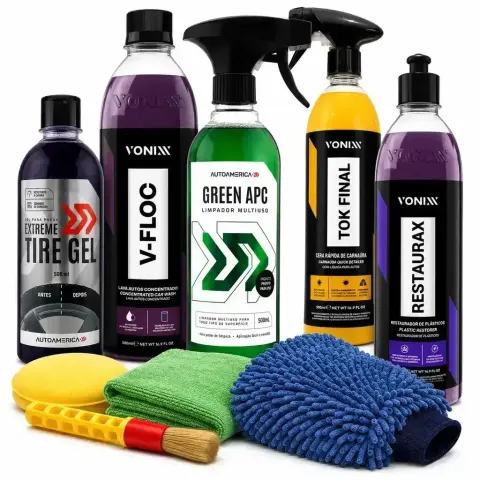Kit Cuidado Automotivo Entusiasta (9 itens)
