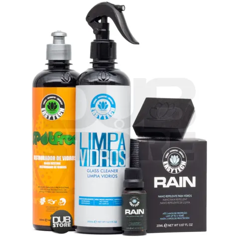 Kit de limpeza e restauração de vidros com repelência de água EasyTech Shield