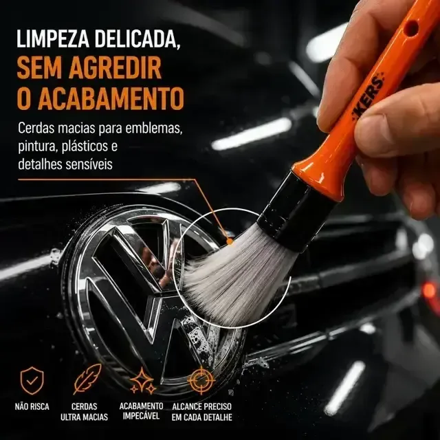 Kit de pincéis macio para detalhamento automotivo Kers (5 unidades) — foto 4