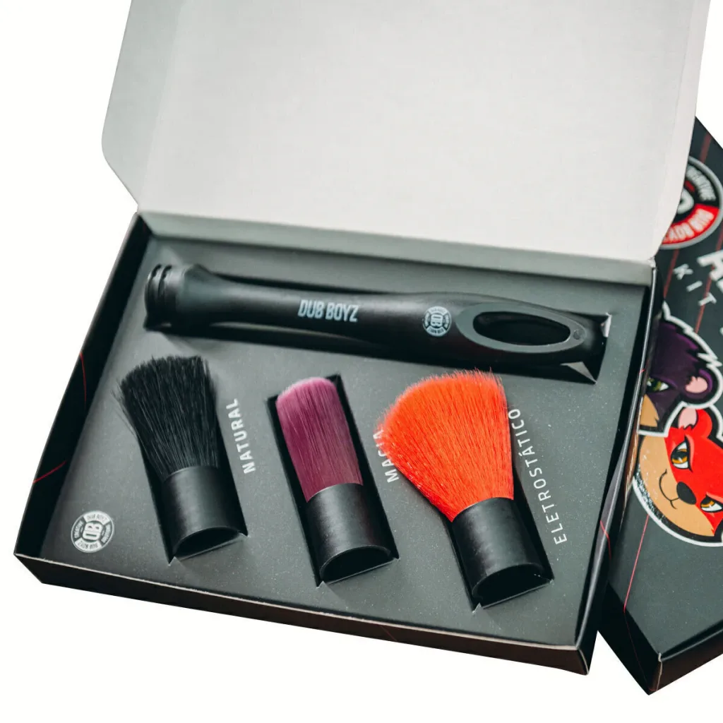 Kit de pincéis para detalhamento automotivo Alvin Drush Dub Boyz (3 tipos de cerdas) — foto 2