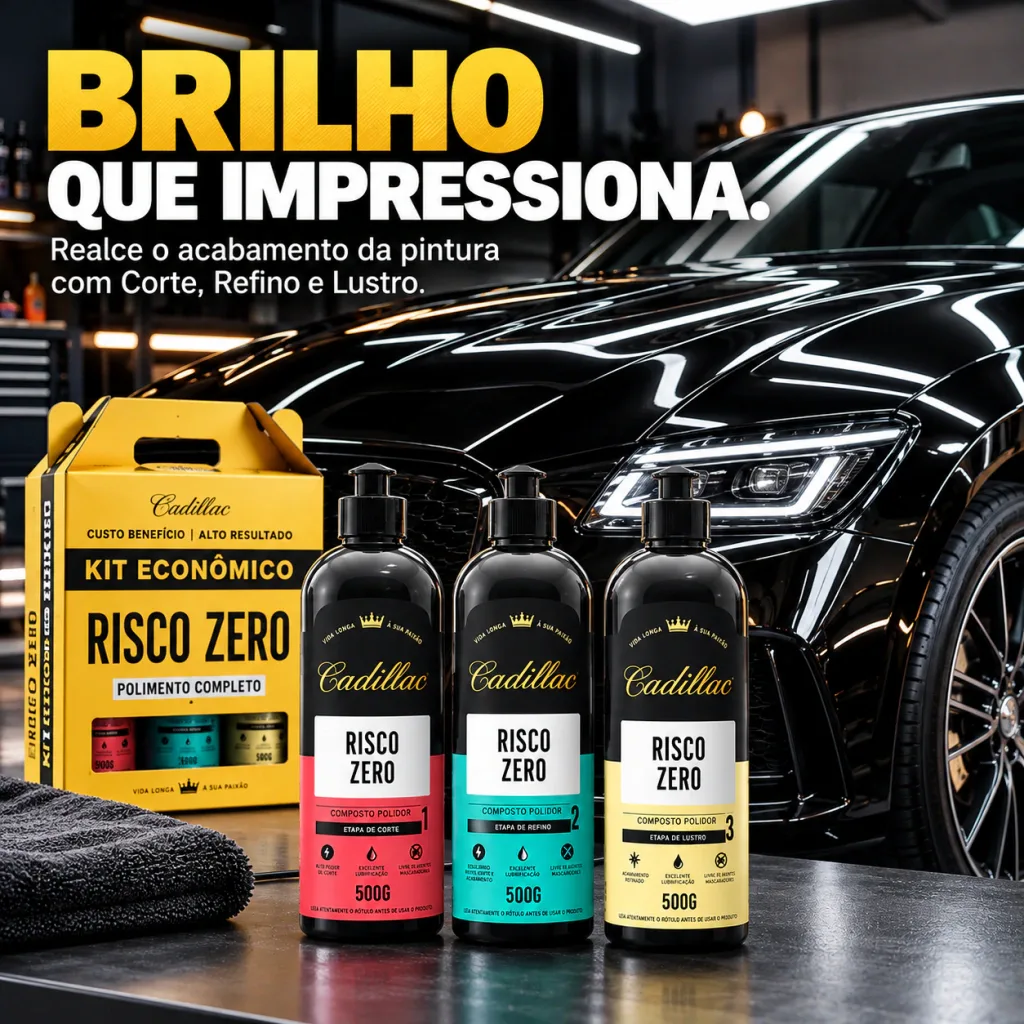 Kit Econômico Risco Zero Cadillac - 3 Etapas Corte Refino Lustro — foto 3