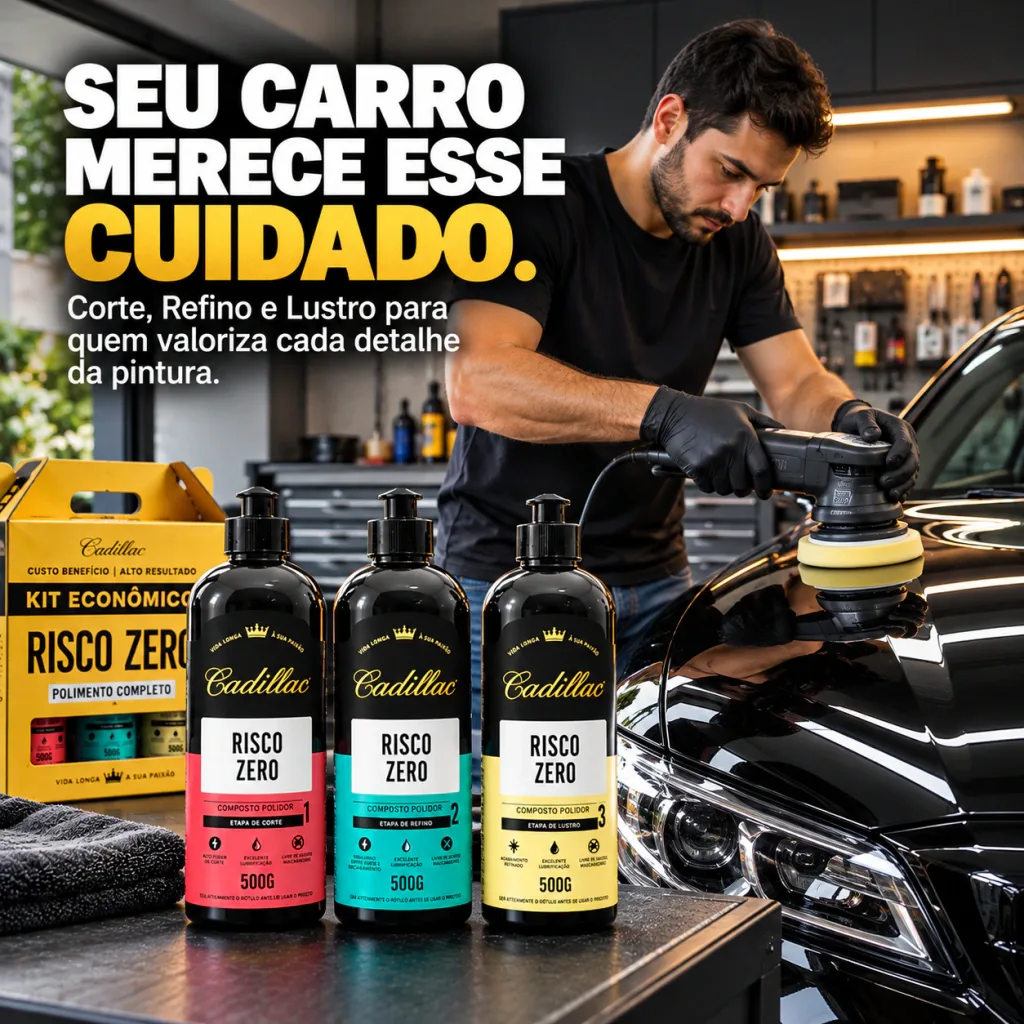 Kit Econômico Risco Zero Cadillac - 3 Etapas Corte Refino Lustro — foto 4