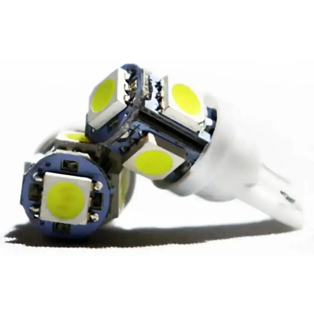 Kit Lâmpadas 5 LED’s SMD 5050 Aparte Lumen (pingo T10)