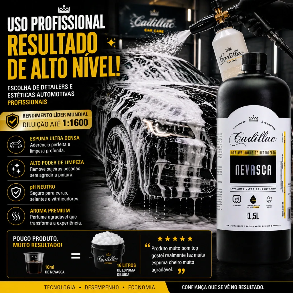 Kit Lava Auto Cadillac Demolidor Pré-Lavagem + Nevasca Snow Foam Neutro 1,5L — foto 12