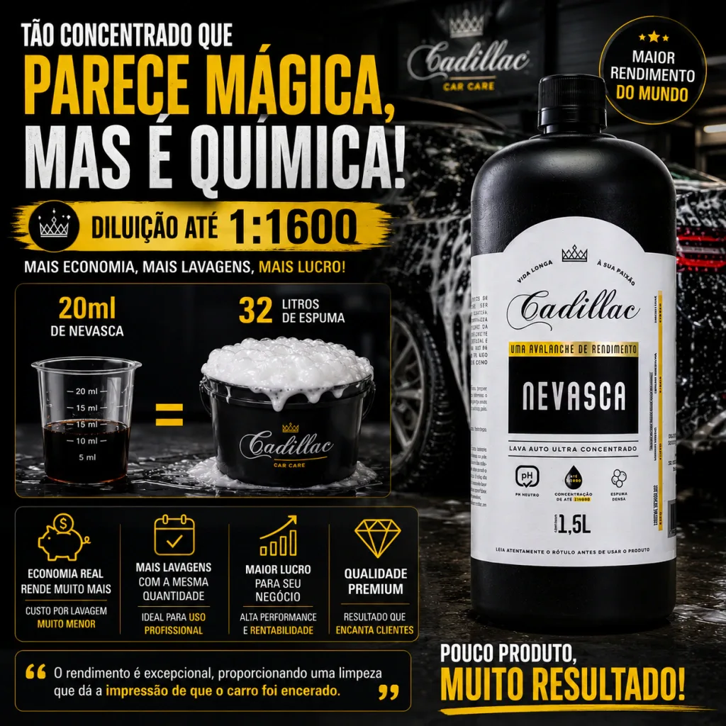 Kit Lava Auto Cadillac Demolidor Pré-Lavagem + Nevasca Snow Foam Neutro 1,5L — foto 14